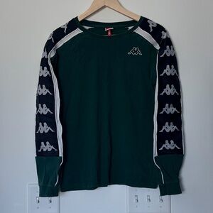 Kappa Men's Dark Green Long Sleeve Logo Crew